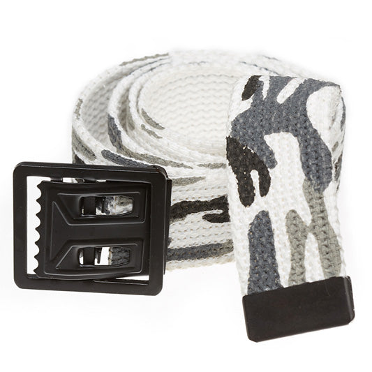 Military Style Web Belt with Black Open Face Buckle, Camouflage Colors (Per Dozen)