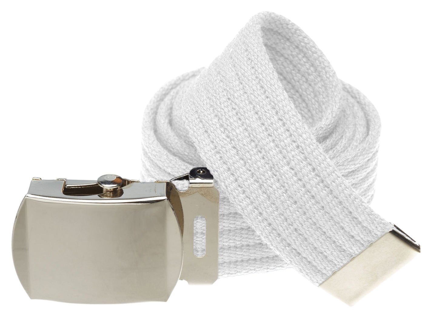 Ribbed Web Belt with Hi Polished Nickel Buckle (Per Dozen)