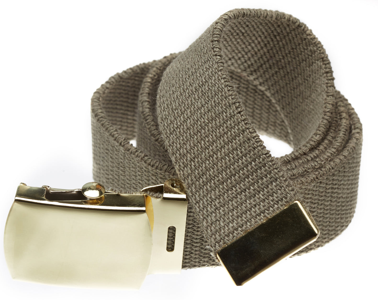 Military Grade Web Belt with Hi Polished Brass Buckle (Per Dozen)