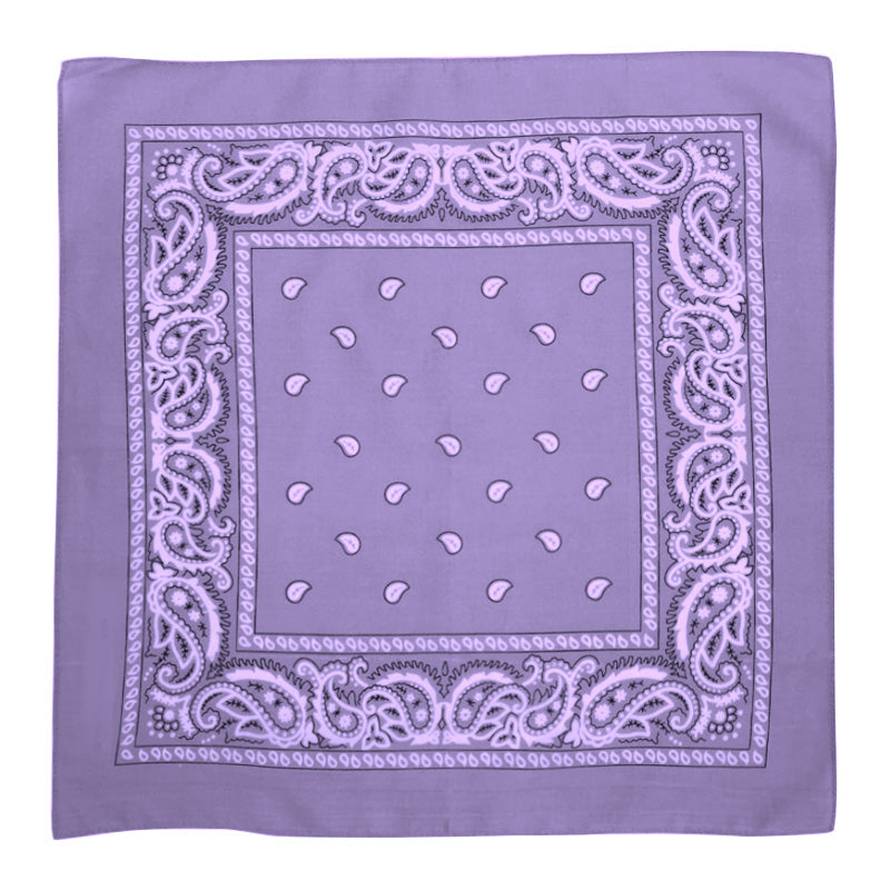 Paisley Print Bandana – Lavender (Per Dozen)