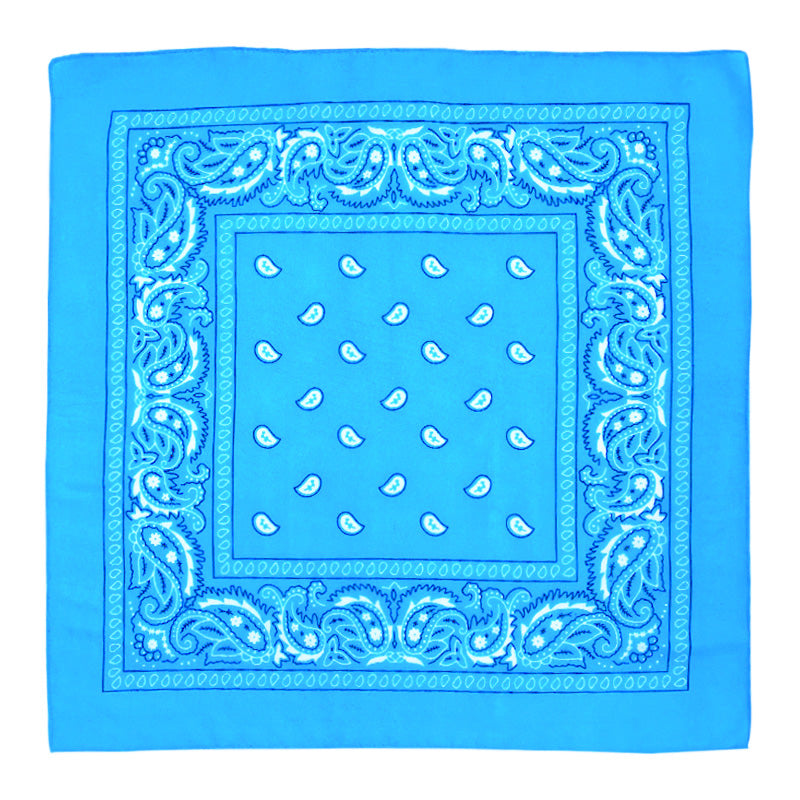 Paisley Print Bandana – Turquoise (Per Dozen)