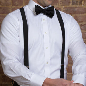 Dress/Formalwear Suspender with Mylar Clips ~ 1-1/8″ (Per Dozen)