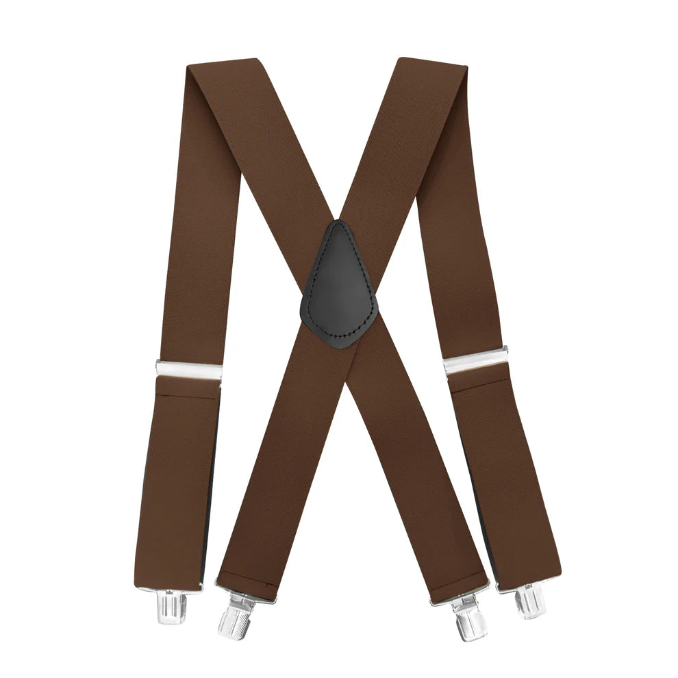 Casual/Work Suspender with Leather Patch 2″ (Per Dozen)