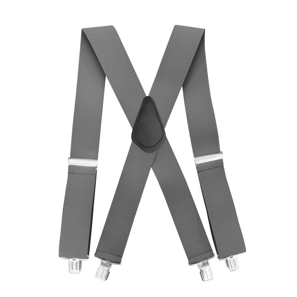 Casual/Work Suspender with Leather Patch 2″ (Per Dozen)