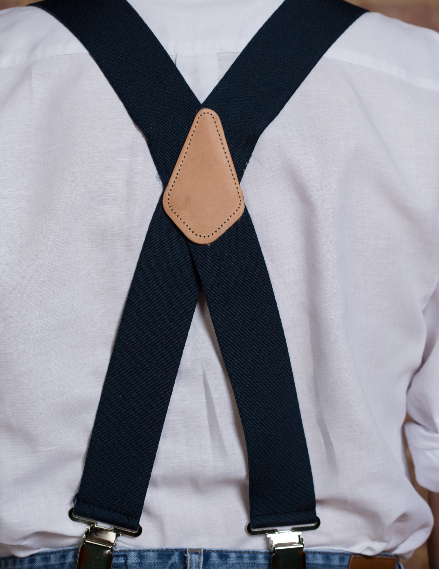 Casual/Work Suspender with Leather Patch 2″ (Per Dozen)