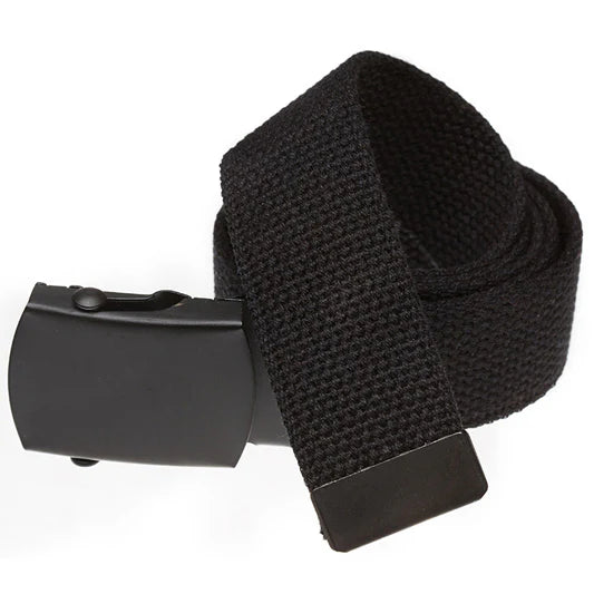 Military Style Web Belt with Black Buckle (Per Dozen)