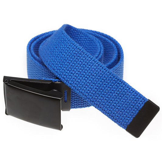 Military Style Web Belt with Black Flip Top Buckle (Per Dozen)