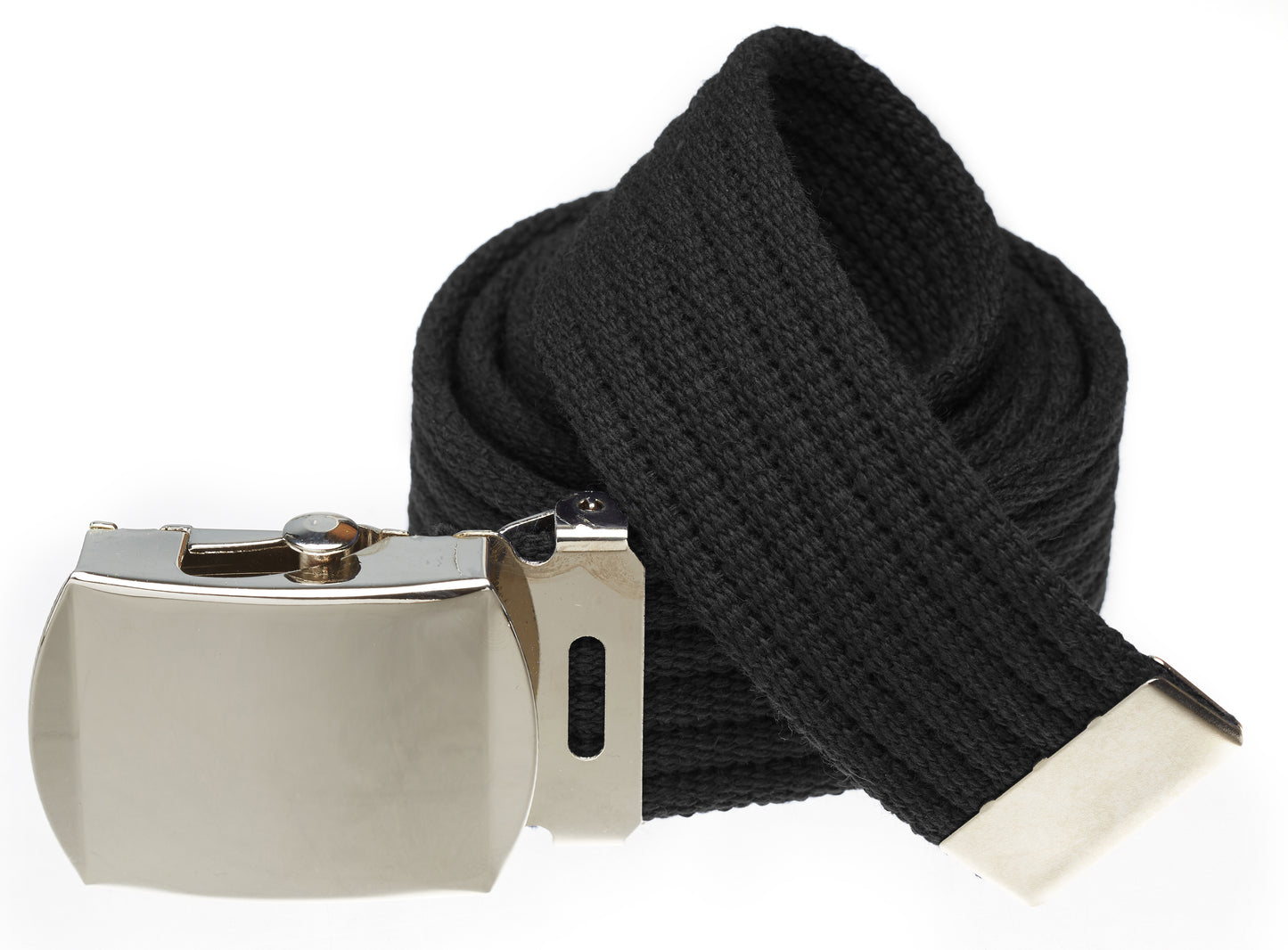 Ribbed Web Belt with Hi Polished Nickel Buckle (Per Dozen)