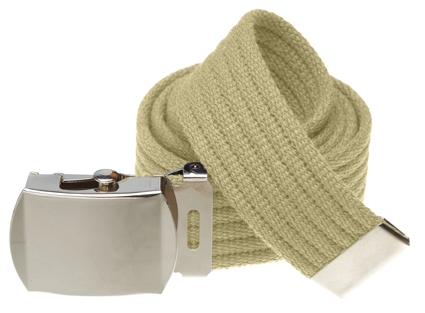 Ribbed Web Belt with Hi Polished Nickel Buckle (Per Dozen)