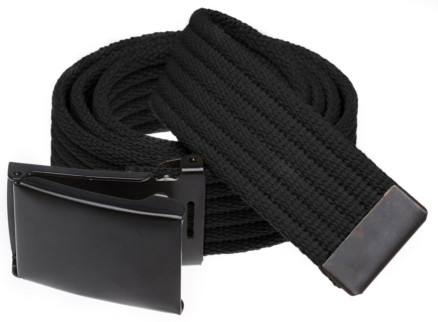 Ribbed Web Belt with Black Flip Top Buckle (Per Dozen)