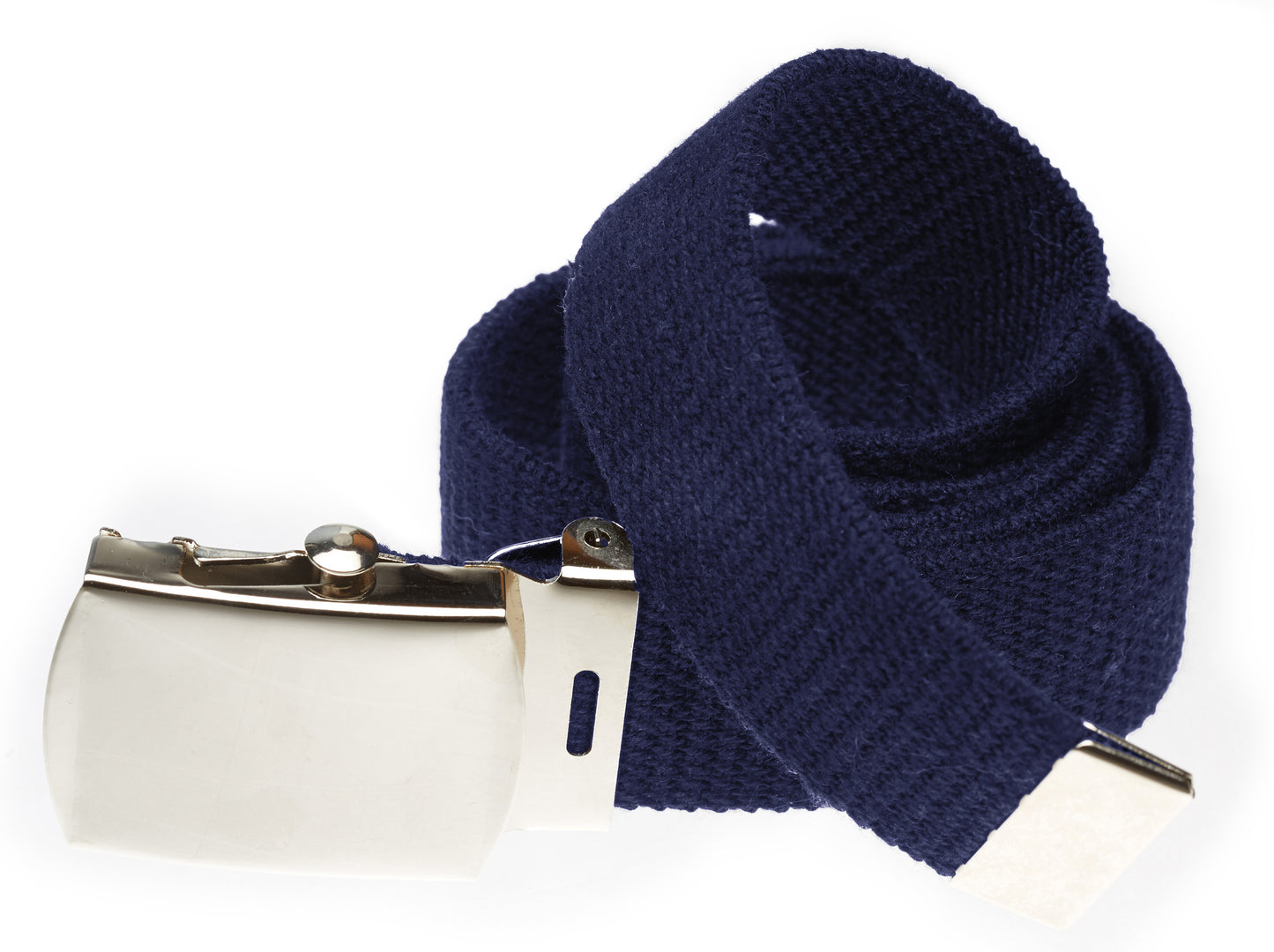 Military Grade Web Belt with Hi Polished Nickel Buckle (Per Dozen)