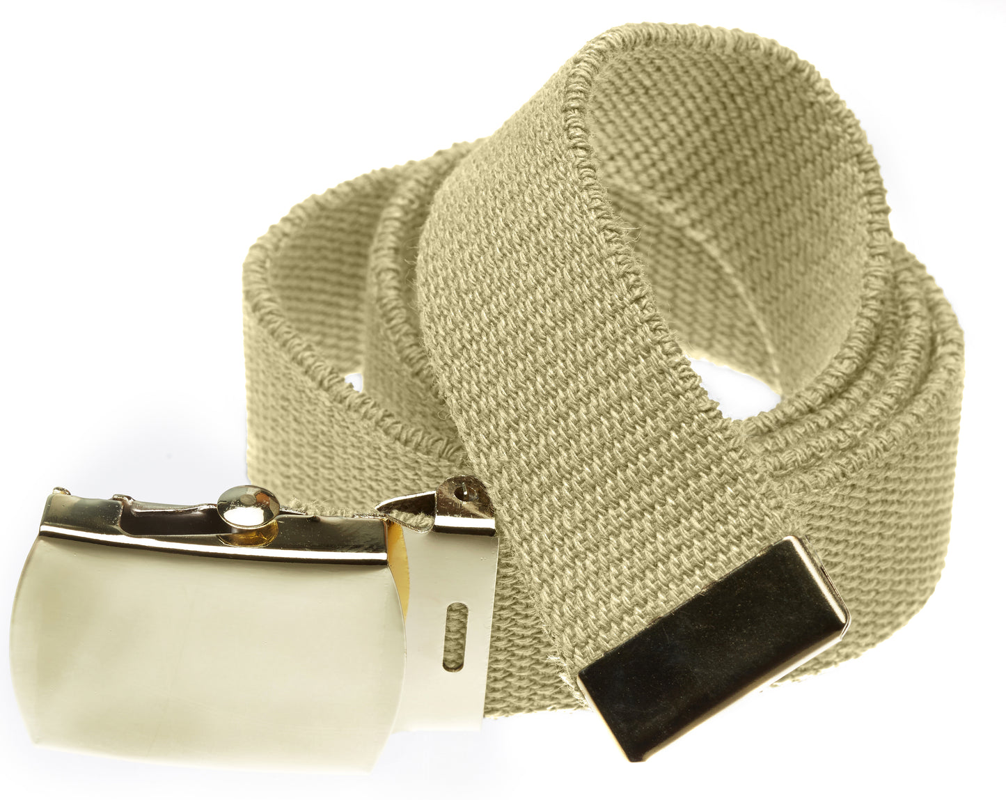 Military Grade Web Belt with Hi Polished Brass Buckle (Per Dozen)