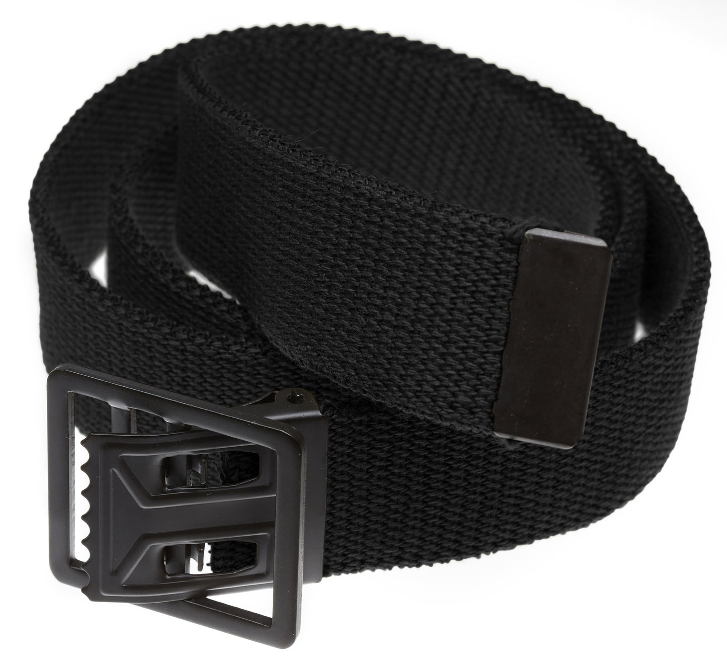 Military Style Web Belt with Black Open Face Buckle (Per Dozen)