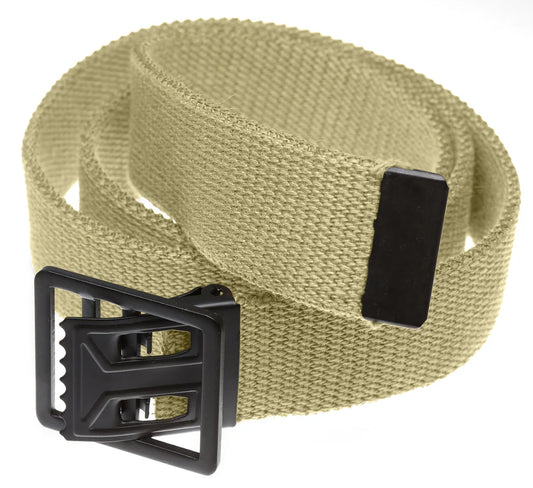 Military Grade Web Belt with Black Open Face Buckle (Per Dozen)