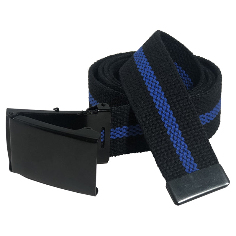 Blue Line Belt With Black Flip Top Buckle (Per Dozen)