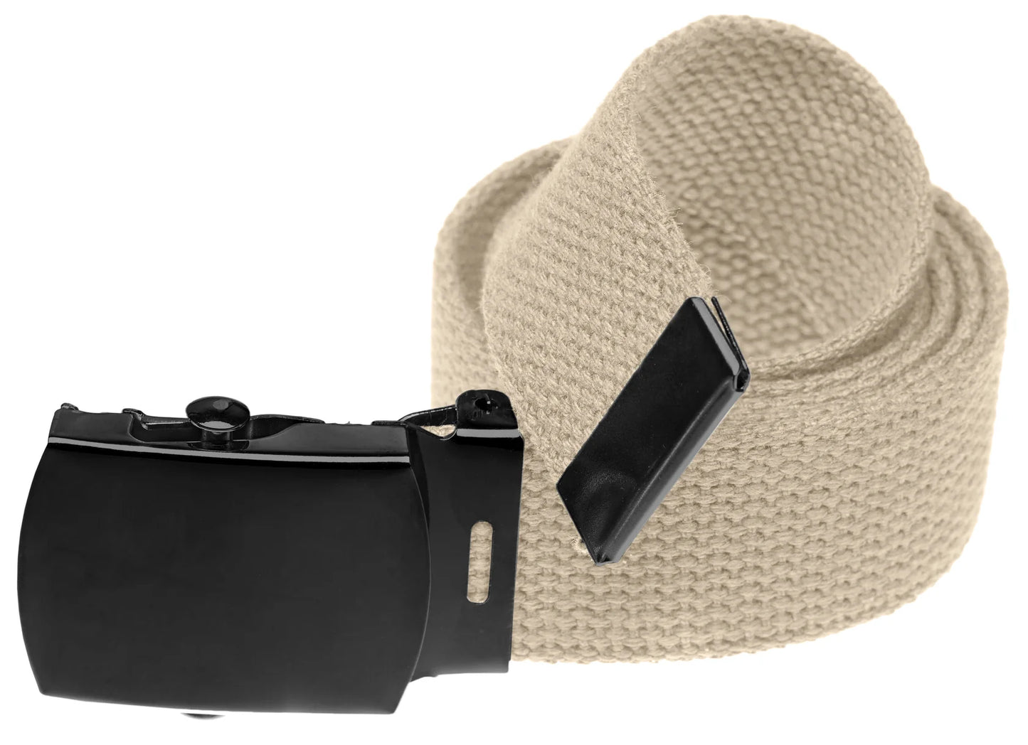 Military Style Web Belt with Black Buckle (Per Dozen)