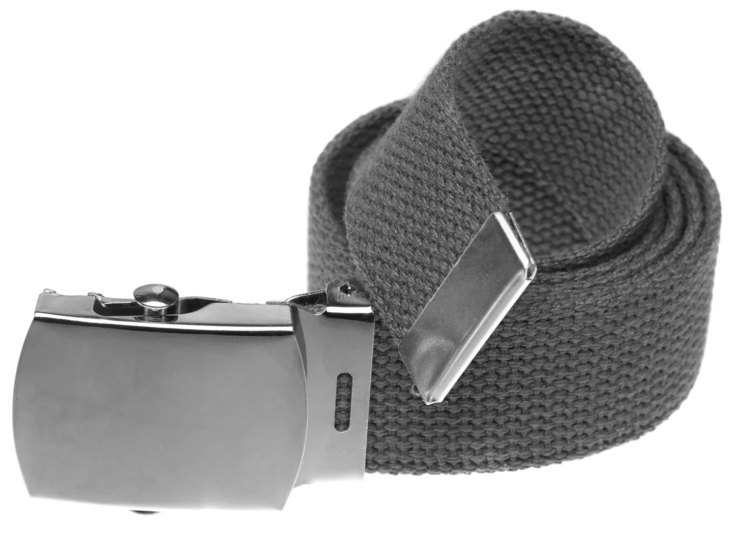 Military Style Web Belt w/ Hi Polished Nickel Buckle (Per Dozen)