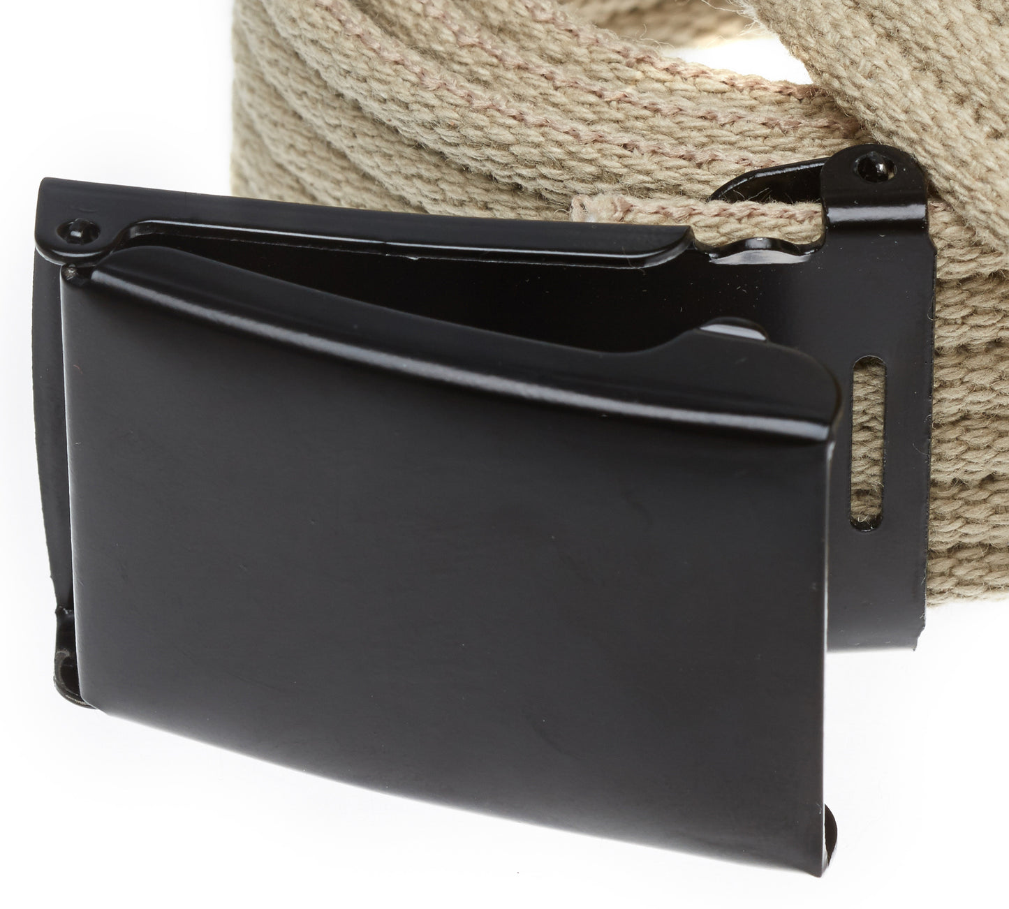 Ribbed Web Belt with Black Flip Top Buckle (Per Dozen)