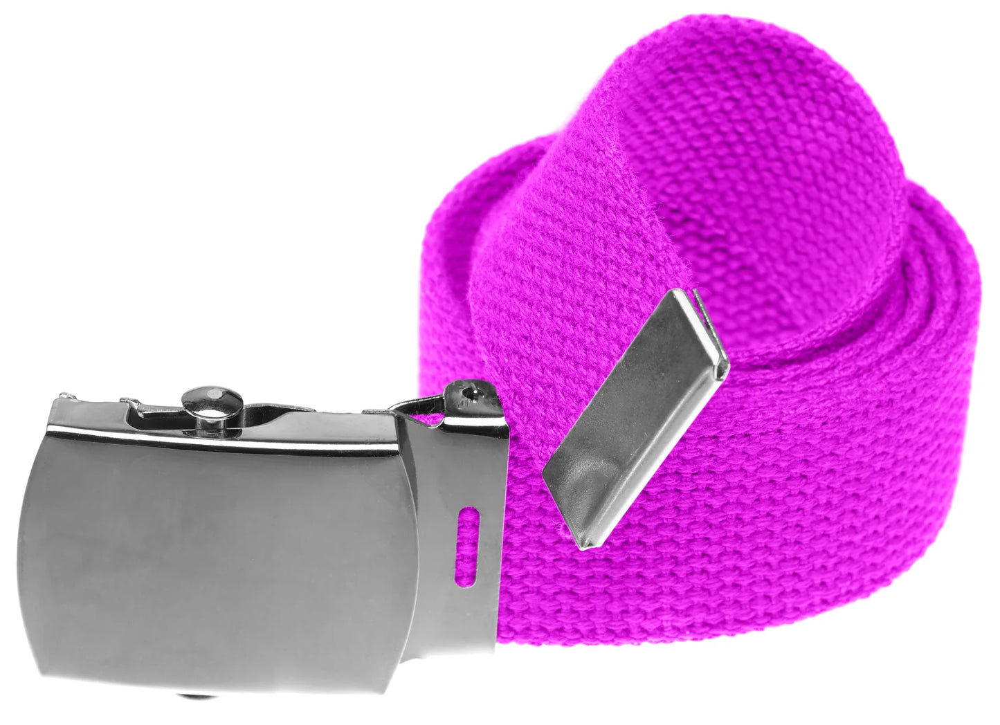 Military Style Web Belt w/ Hi Polished Nickel Buckle (Per Dozen)