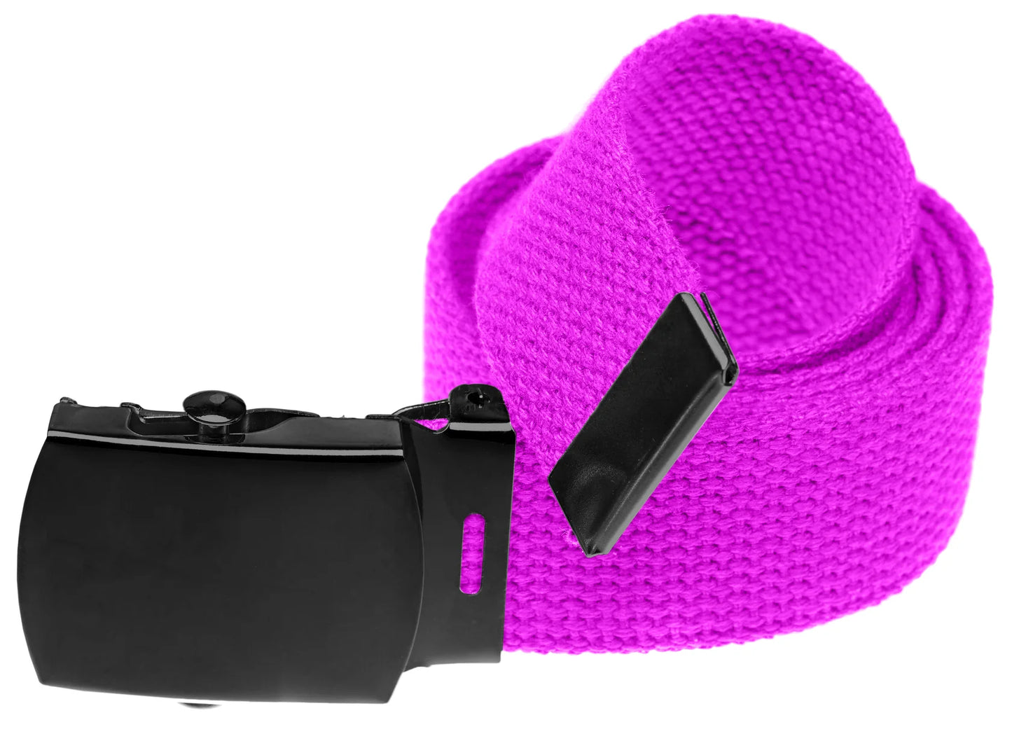 Military Style Web Belt with Black Buckle (Per Dozen)