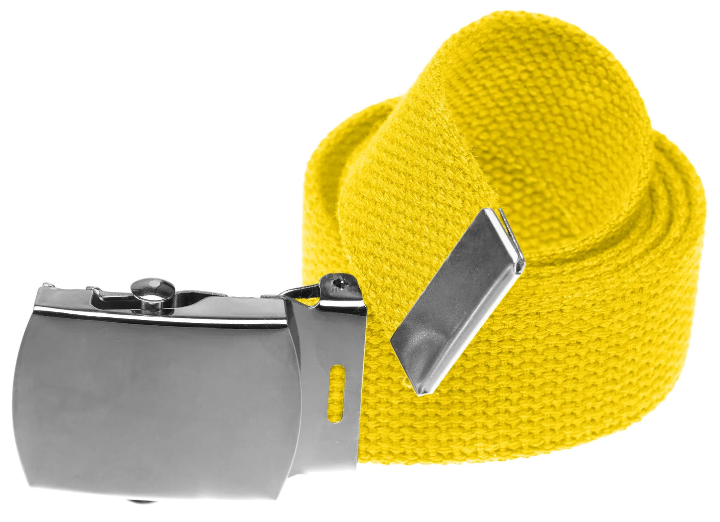 Military Style Web Belt w/ Hi Polished Nickel Buckle (Per Dozen)