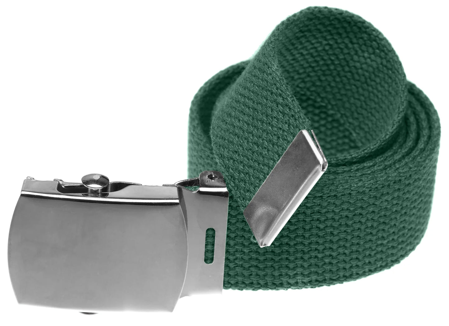 Military Style Web Belt w/ Hi Polished Nickel Buckle (Per Dozen)