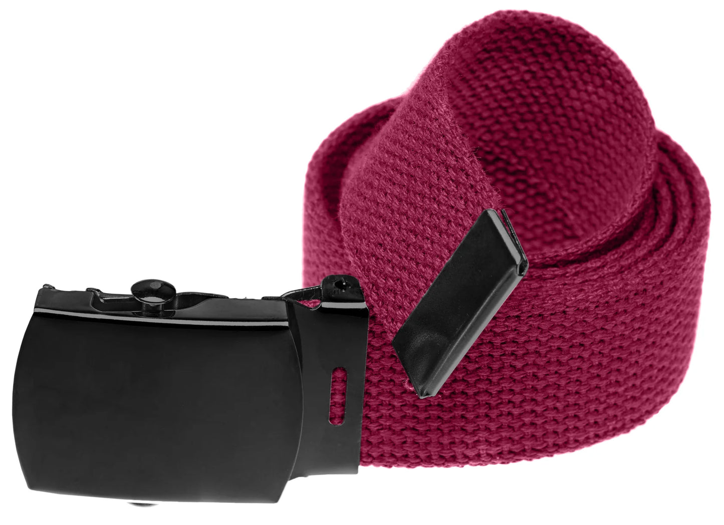 Military Style Web Belt with Black Buckle (Per Dozen)