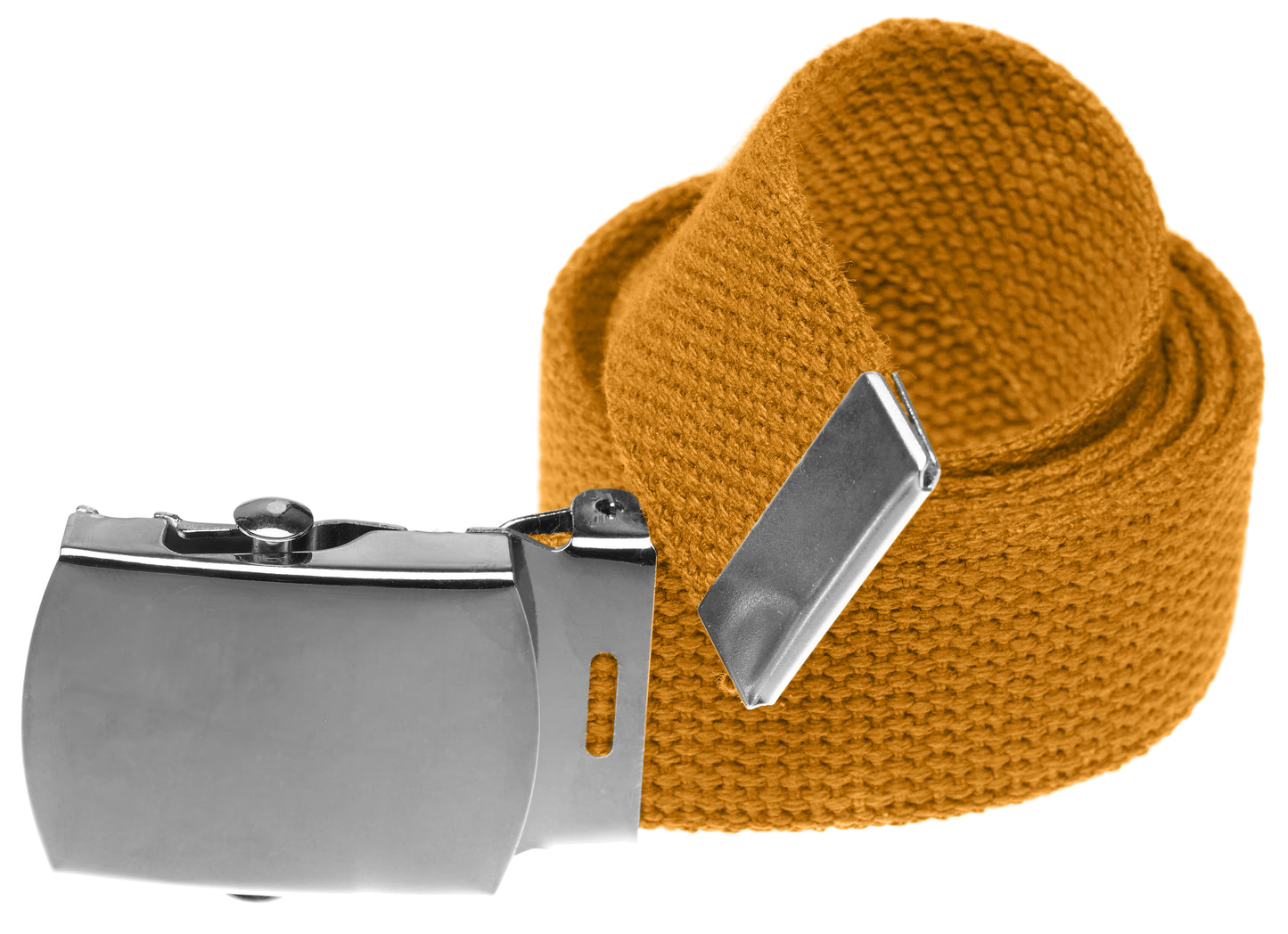 Military Style Web Belt w/ Hi Polished Nickel Buckle (Per Dozen)