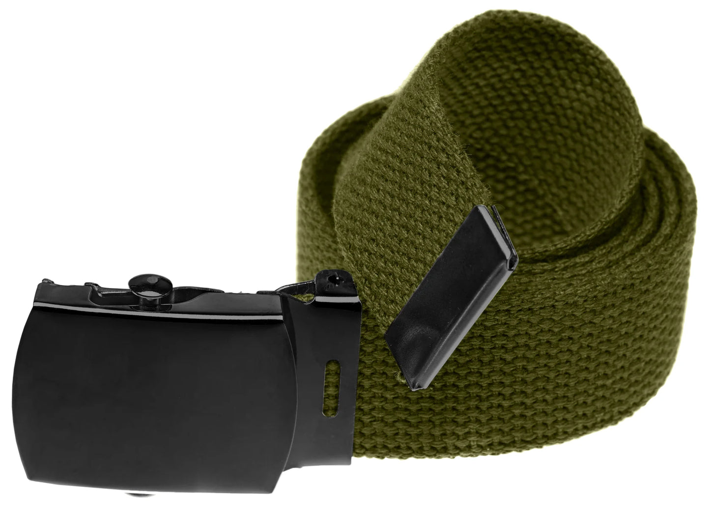 Military Style Web Belt with Black Buckle (Per Dozen)