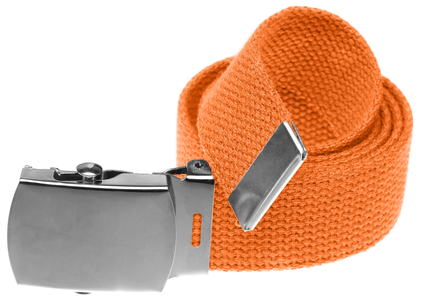 Military Style Web Belt w/ Hi Polished Nickel Buckle (Per Dozen)