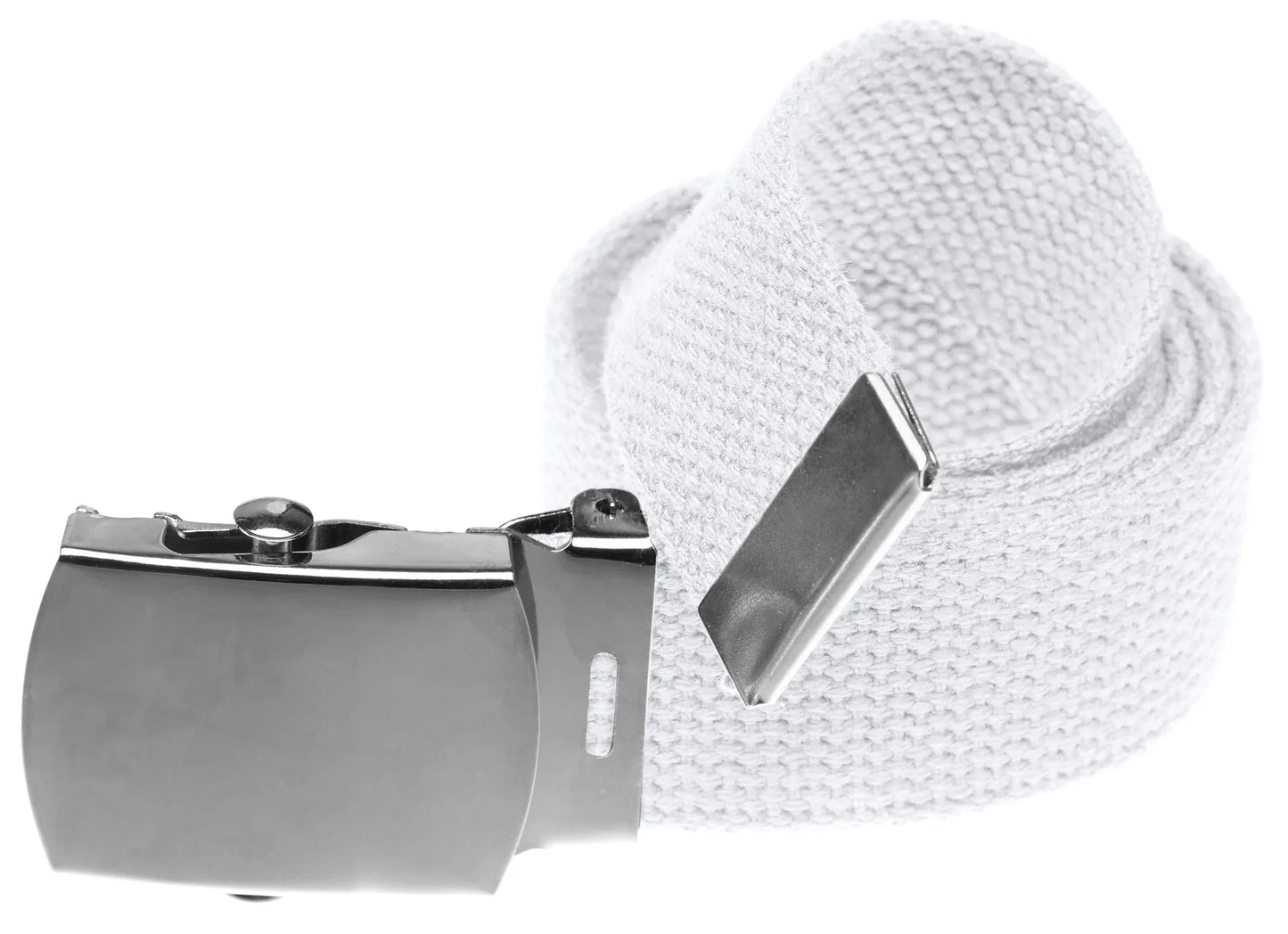 Military Style Web Belt w/ Hi Polished Nickel Buckle (Per Dozen)