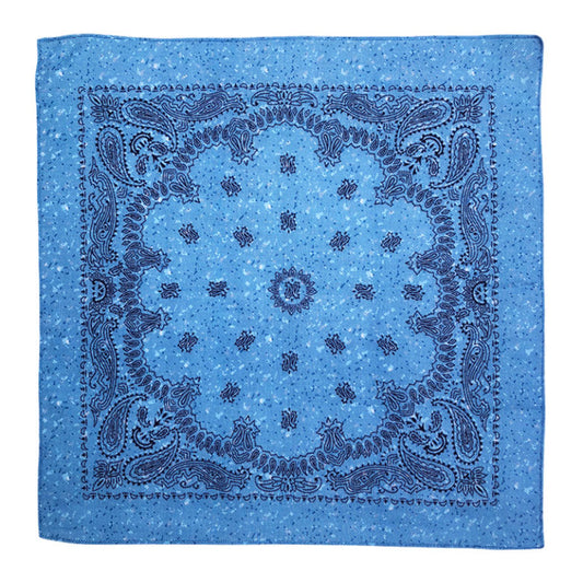 Paisley Print Bandana – Chambray (Per Dozen)