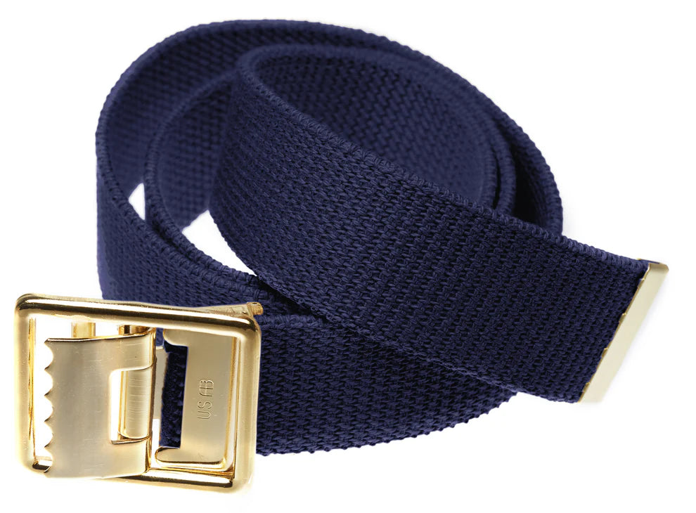 Marine Corps. Web Belt with Solid Brass Buckle and Tip (Per Dozen)