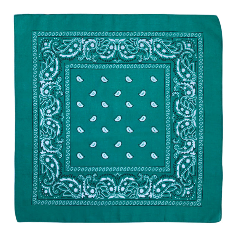 Paisley Print Bandana – Emerald Green(Per Dozen)