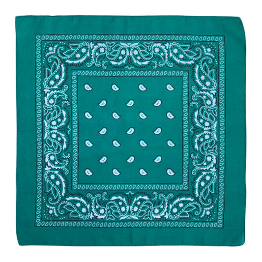 Paisley Print Bandana – Emerald Green(Per Dozen)