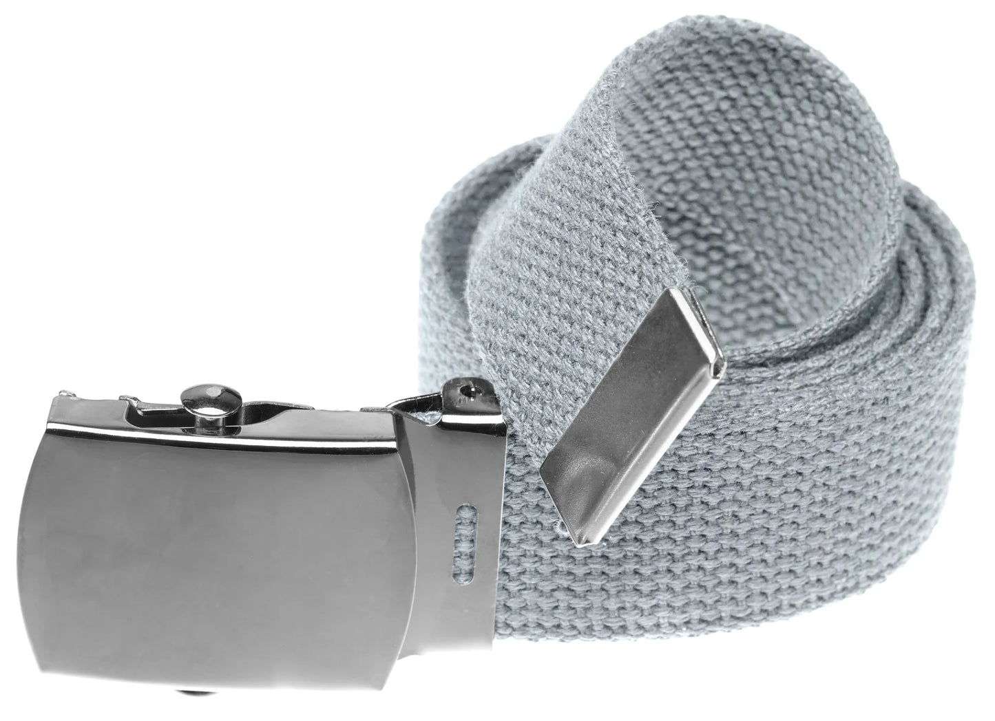 Military Style Web Belt w/ Hi Polished Nickel Buckle (Per Dozen)