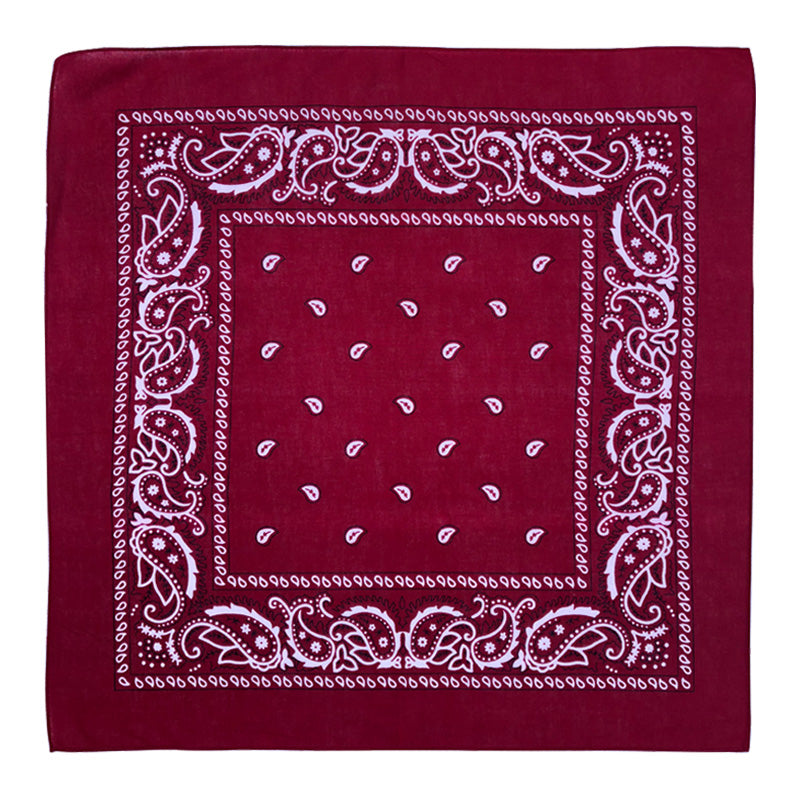 Paisley Print Bandana – Maroon (Per Dozen)