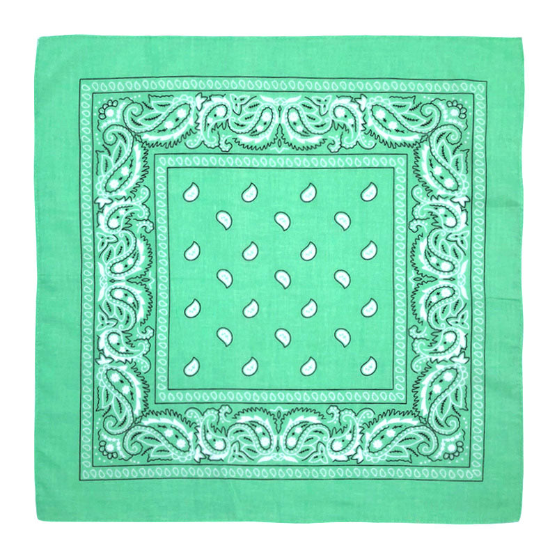 Paisley Print Bandana – Mint (Per Dozen)