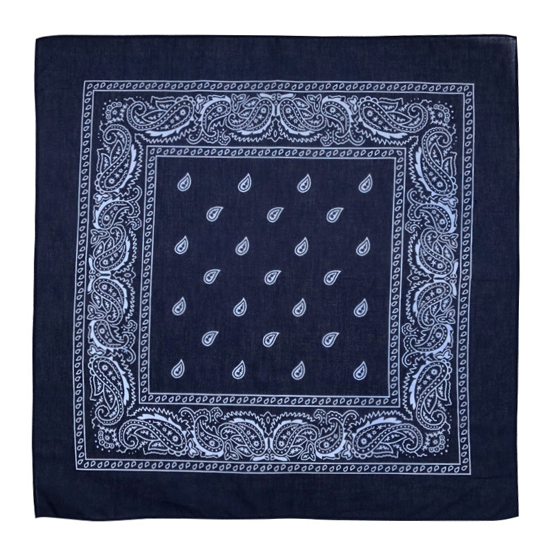 Paisley Print Bandana – Navy (Per Dozen)