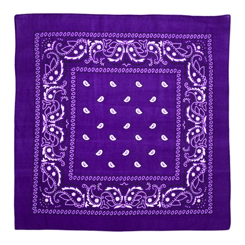 Paisley Print Bandana – Purple (Per Dozen)