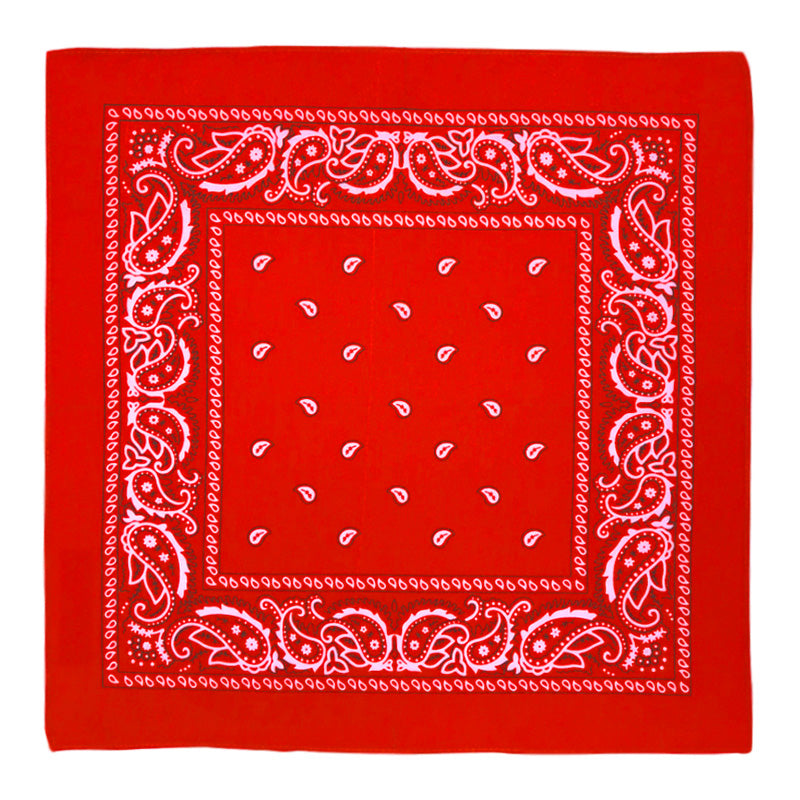 Paisley Print Bandana – Red (Per Dozen)