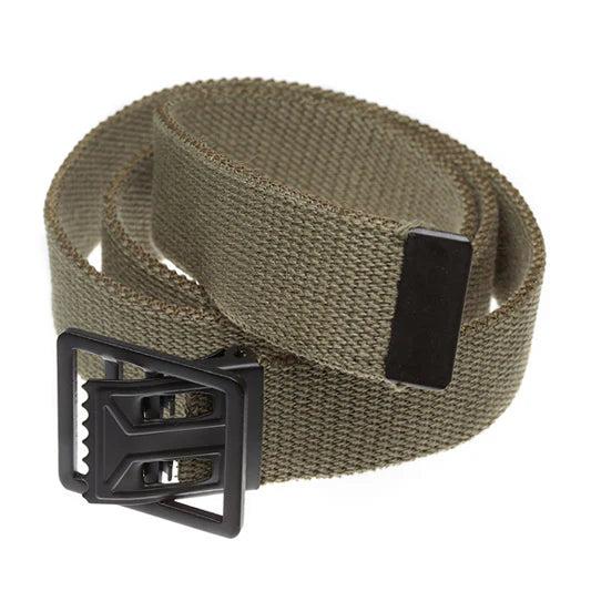 Military Grade Web Belt with Black Open Face Buckle (Per Dozen)