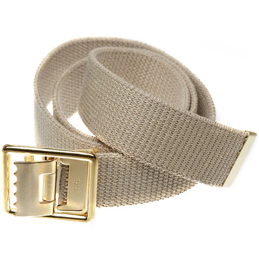 Marine Corps. Web Belt with Solid Brass Buckle and Tip (Per Dozen)