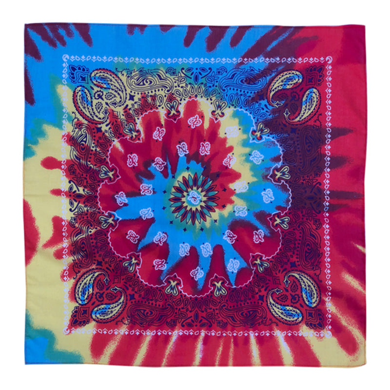 Paisley Print Bandana – Tie Dye (Per Dozen)