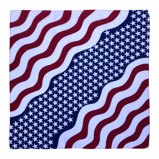 Novelty Bandana – Stars and Stripes (Per Dozen)